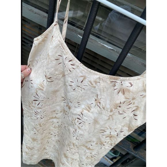 LES COPAINS Tan Flecked Geometric Mini Dress Size US Small - Picture 3 of 13